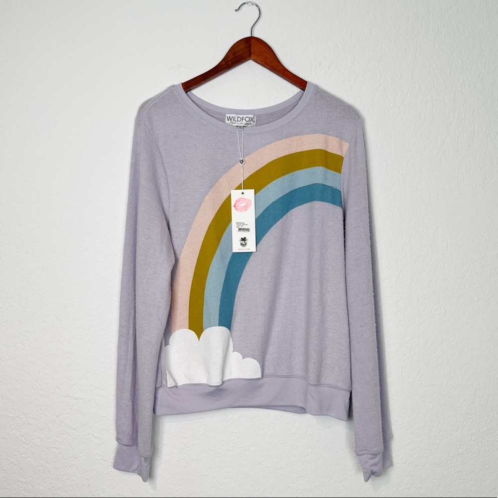 Wildfox Bbj Rainbow Cloud Sweatshirt - Picture 4 of 10
